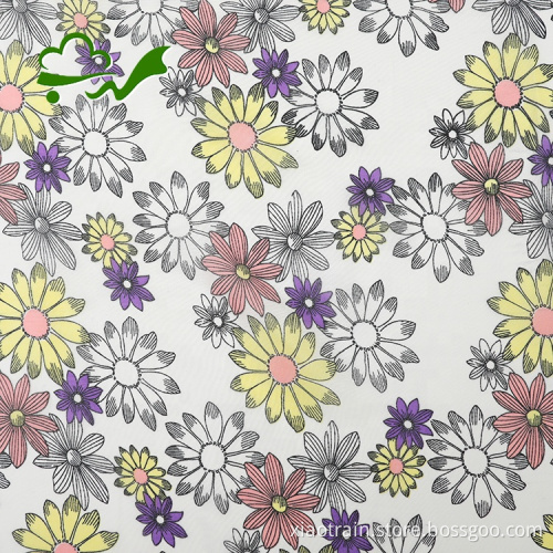 100D flower printed poly chiffon fabric